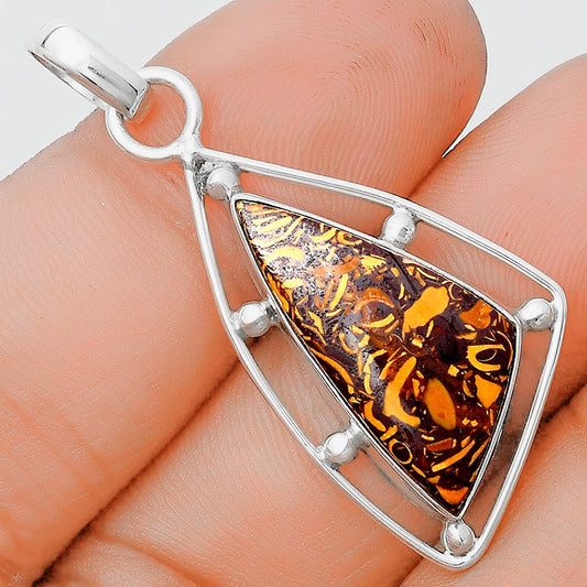 Natural Coquina Fossil Jasper - India Pendant P-1297 SDP129145