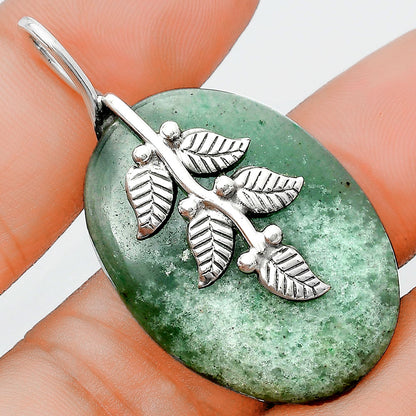 Leaves - Natural Green Aventurine Pendant P-1291 SDP129149