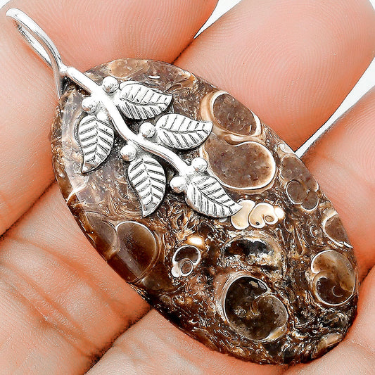 Leaves Natural Turtella Jasper USA Pendant P-1291 SDP129155