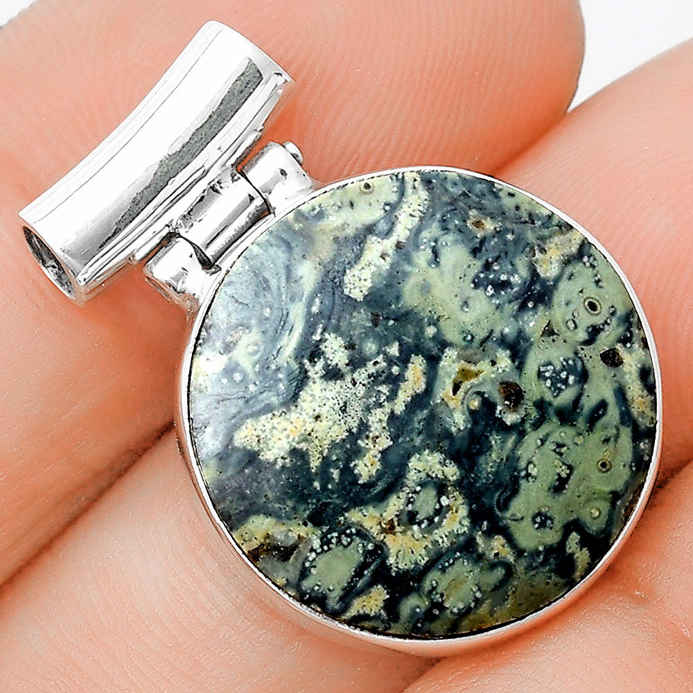 Natural Star Galaxy Jasper Pendant P-1621 SDP129195