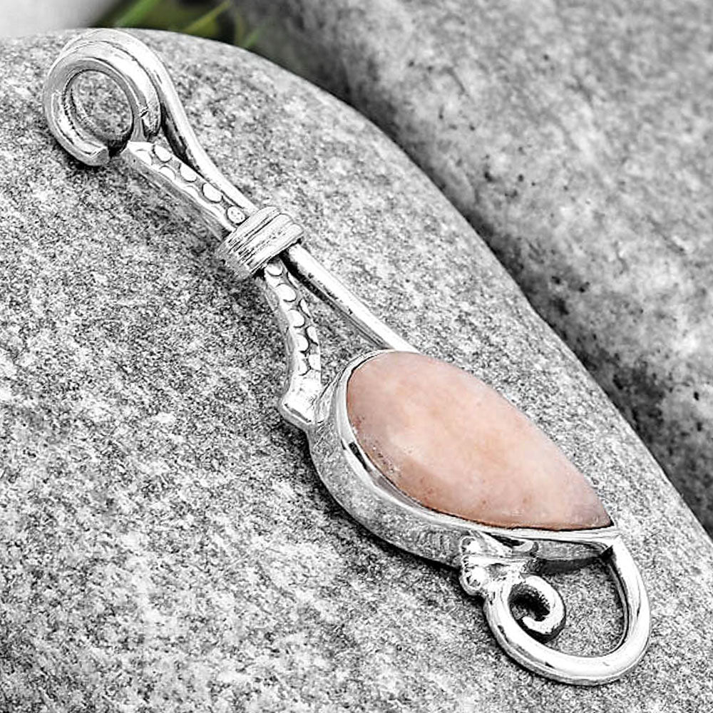 Natural Pink Scolecite Pendant P-1682 SDP129223