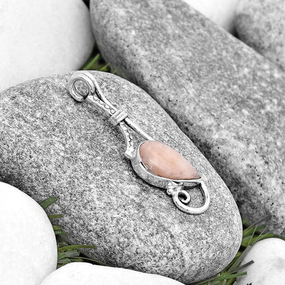 Natural Pink Scolecite Pendant P-1682 SDP129223