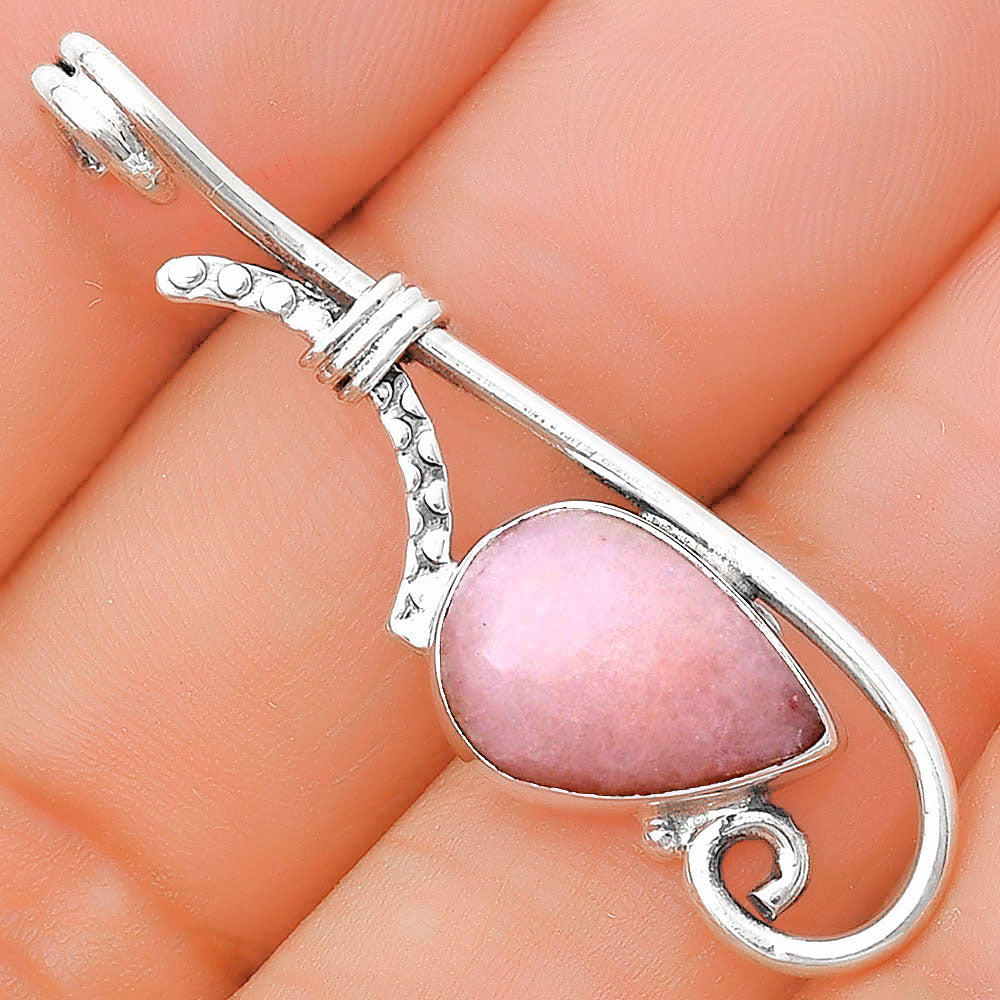 Natural Pink Scolecite Pendant P-1682 SDP129245