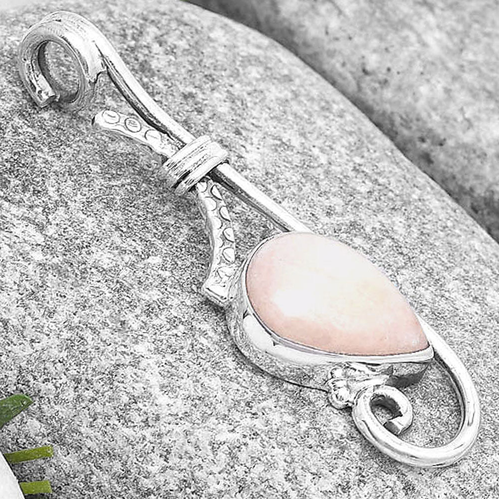 Natural Pink Scolecite Pendant P-1682 SDP129245