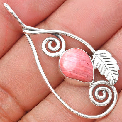 Spiral - Natural Pink Tulip Quartz Pendant P-1221 SDP129260