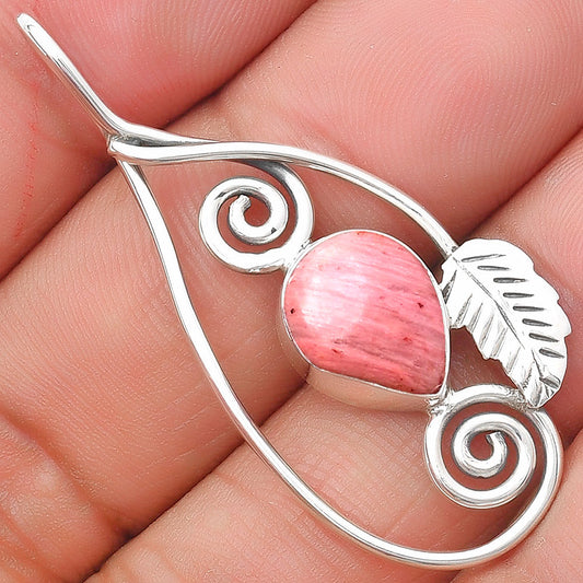 Spiral - Natural Pink Tulip Quartz Pendant P-1221 SDP129260