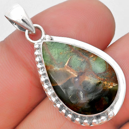 Natural Turkish Rainforest Chrysocolla Pendant P-1326 SDP129284