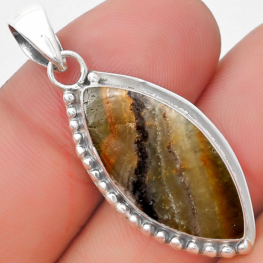 Natural Australian Prehnite Pendant P-1326 SDP129301