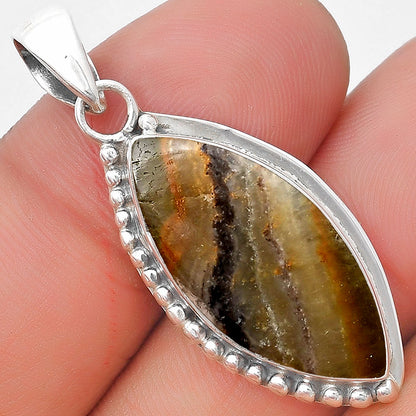 Natural Australian Prehnite Pendant P-1326 SDP129301