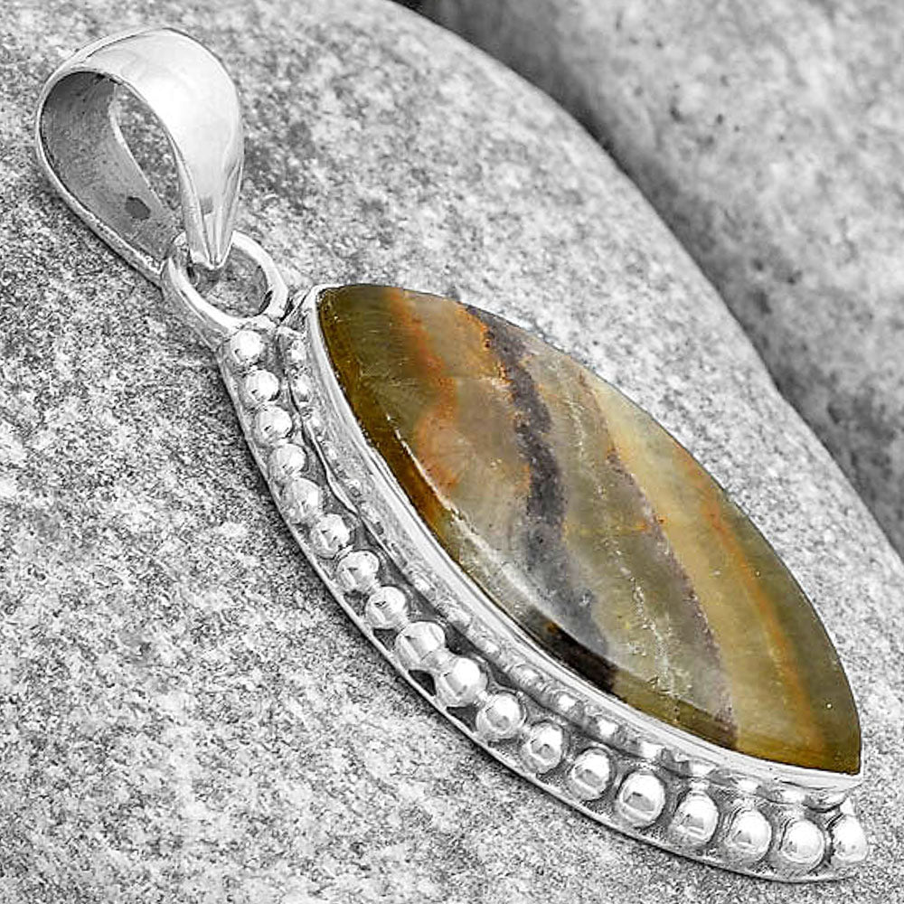 Natural Australian Prehnite Pendant P-1326 SDP129301