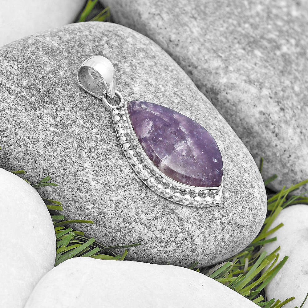 Natural Purple Lepidolite Pendant P-1326 SDP129304