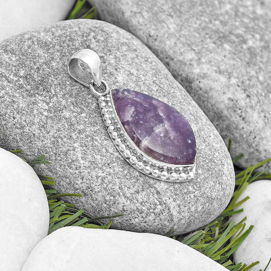Natural Purple Lepidolite Pendant P-1326 SDP129304