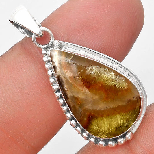 Natural Australian Prehnite Pendant P-1326 SDP129308