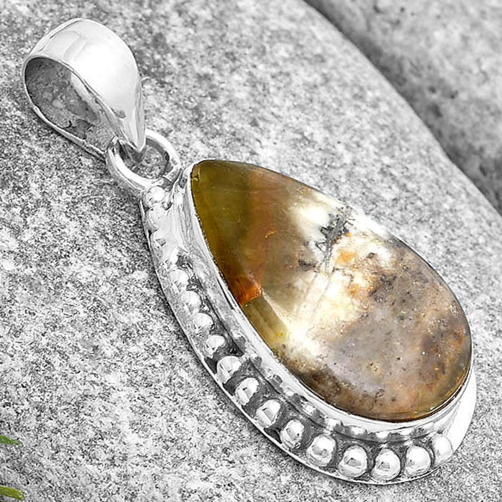 Natural Australian Prehnite Pendant P-1326 SDP129313