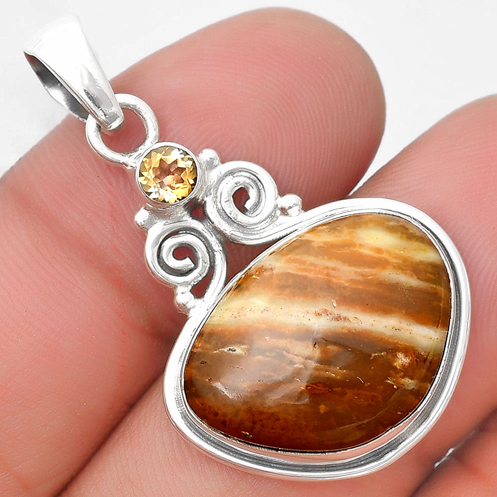 Natural Candy Opal & Citrine Pendant P-1603 SDP129328