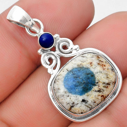 K2 Blue - Azurite In Quartz & Lapis Lazuli Pendant P-1603 SDP129334