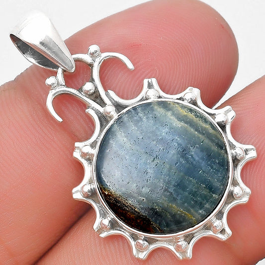Natural Blue Aragonite Pendant P-1249 SDP129381