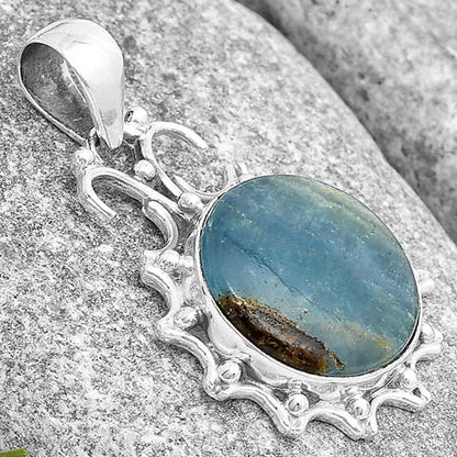 Natural Blue Aragonite Pendant P-1249 SDP129381