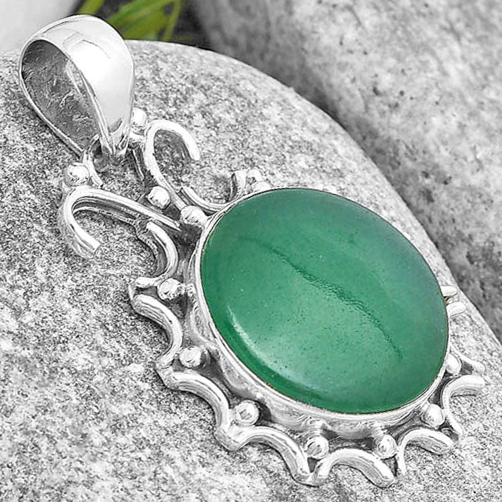 Natural Green Aventurine Pendant P-1249 SDP129385