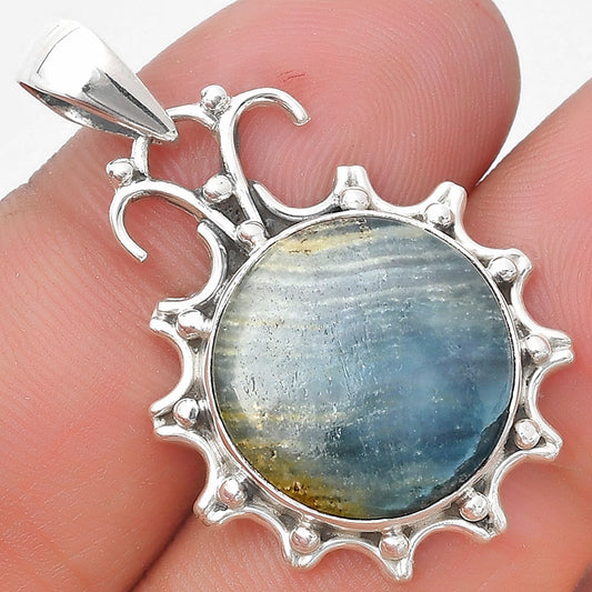 Natural Blue Aragonite Pendant P-1249 SDP129387