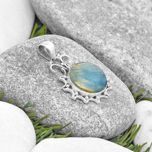 Natural Blue Aragonite Pendant P-1249 SDP129387