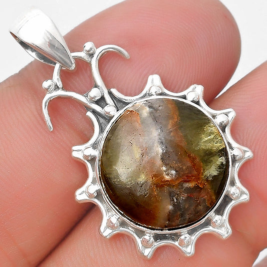 Natural Australian Prehnite Pendant P-1249 SDP129390
