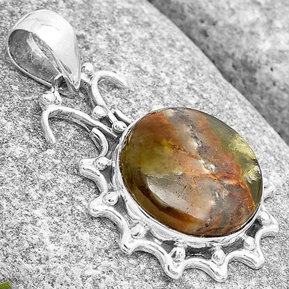 Natural Australian Prehnite Pendant P-1249 SDP129390