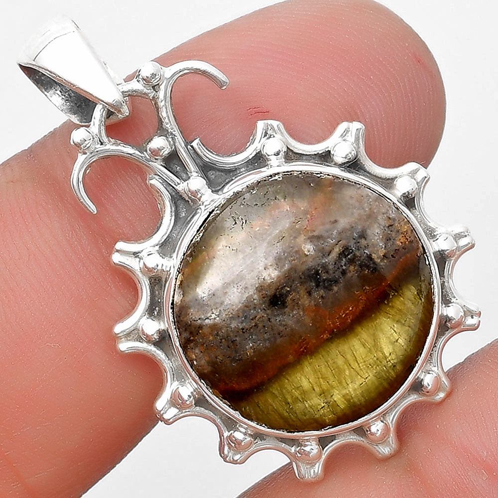 Natural Australian Prehnite Pendant P-1249 SDP129401