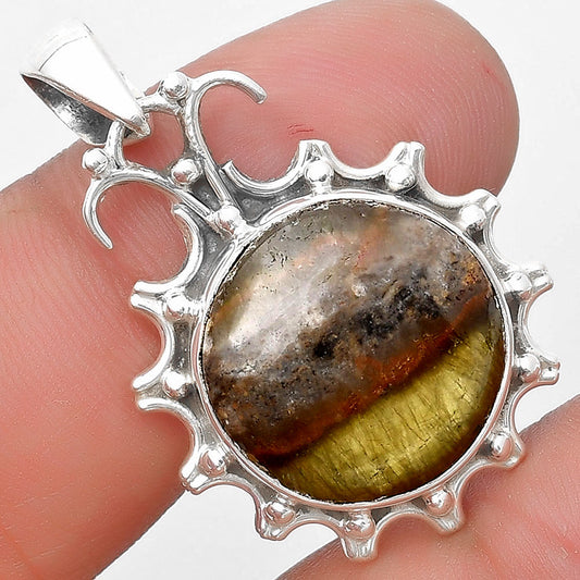 Natural Australian Prehnite Pendant P-1249 SDP129401