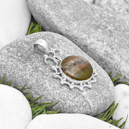 Natural Australian Prehnite Pendant P-1249 SDP129401