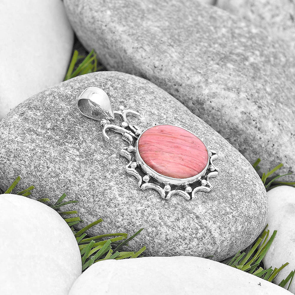 Natural Pink Tulip Quartz Pendant P-1249 SDP129403