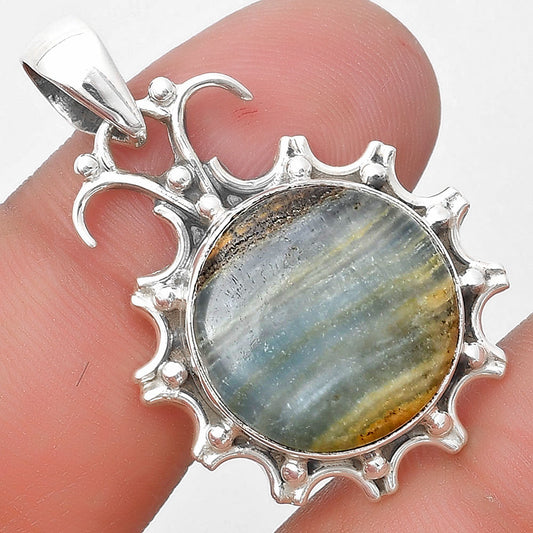 Natural Blue Aragonite Pendant P-1249 SDP129406