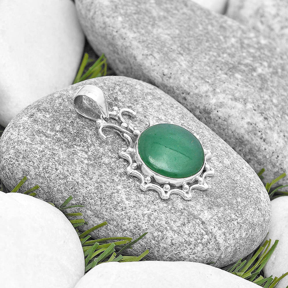 Natural Green Aventurine Pendant P-1249 SDP129413