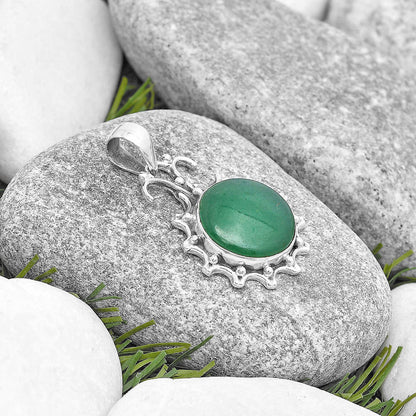 Natural Green Aventurine Pendant P-1249 SDP129413