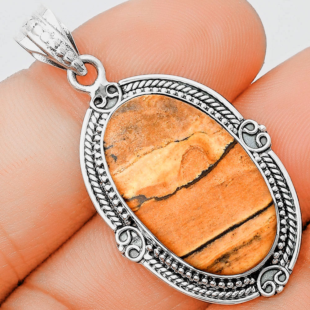 Natural Picture Jasper Pendant P-1040 SDP129485