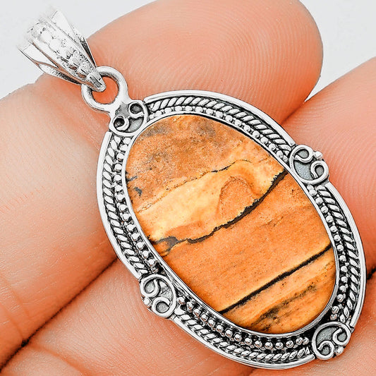 Natural Picture Jasper Pendant P-1040 SDP129485