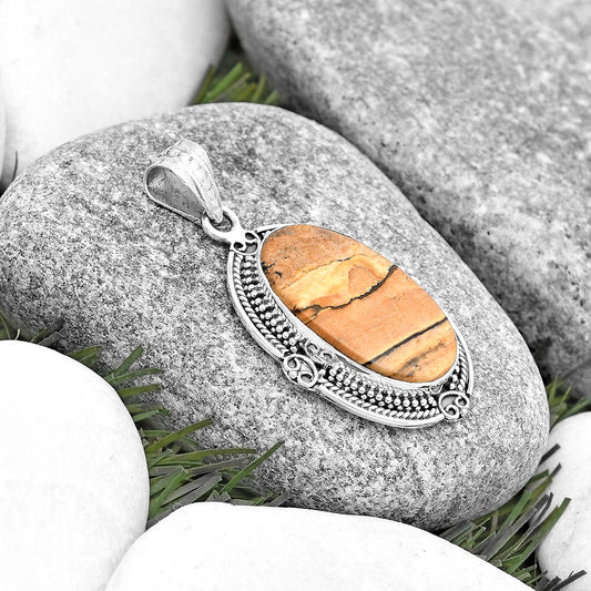 Natural Picture Jasper Pendant P-1040 SDP129485