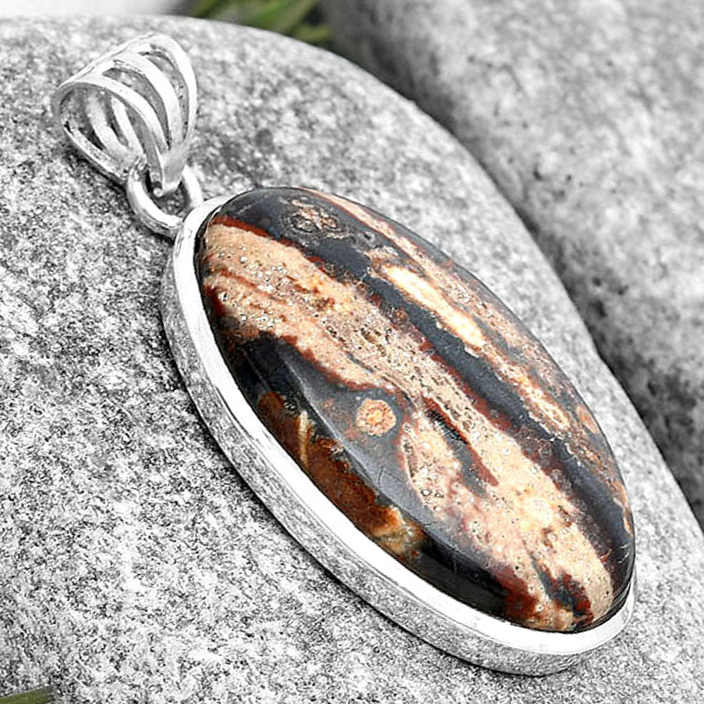 Natural Viper Skin Jasper Pendant P-1002 SDP129563