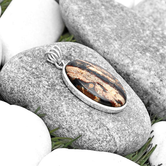 Natural Viper Skin Jasper Pendant P-1002 SDP129563