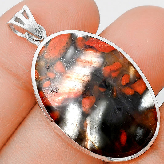 Natural Red Brecciated Jasper Pendant P-1002 SDP129587