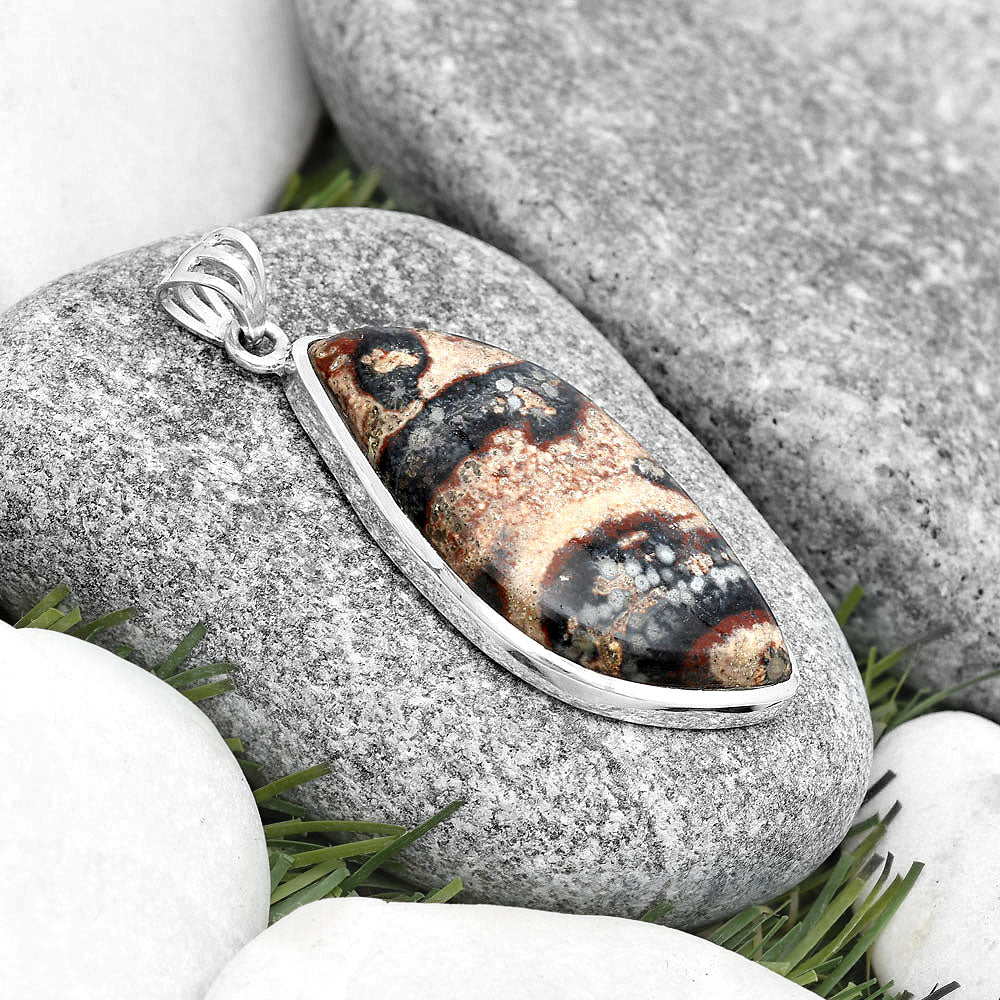 Natural Viper Skin Jasper Pendant P-1002 SDP129601