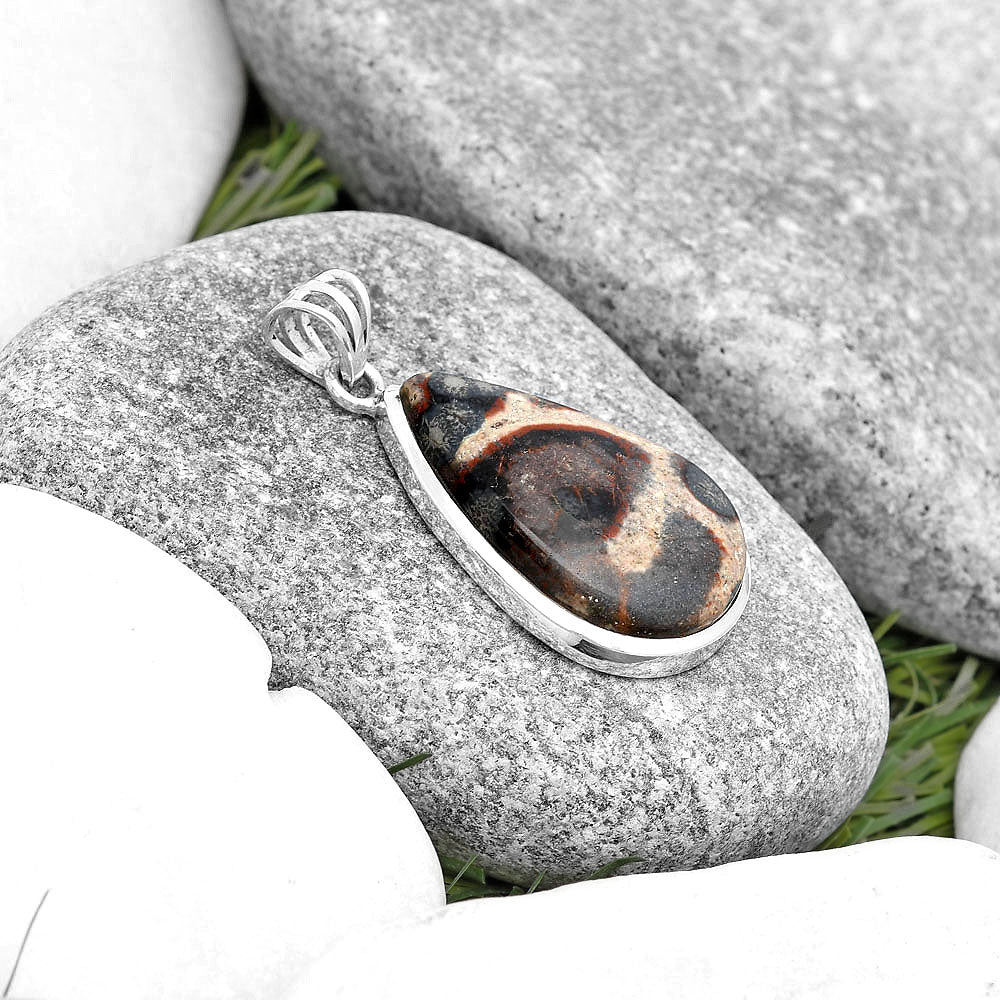 Natural Viper Skin Jasper Pendant P-1002 SDP129648