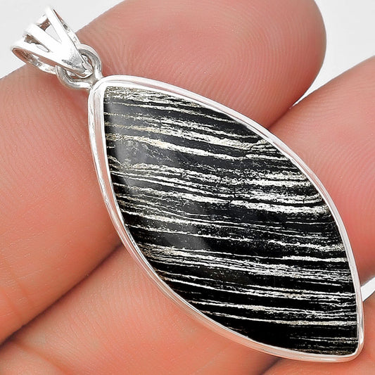 Natural Silver Leaf Obsidian Pendant P-1050 SDP129687
