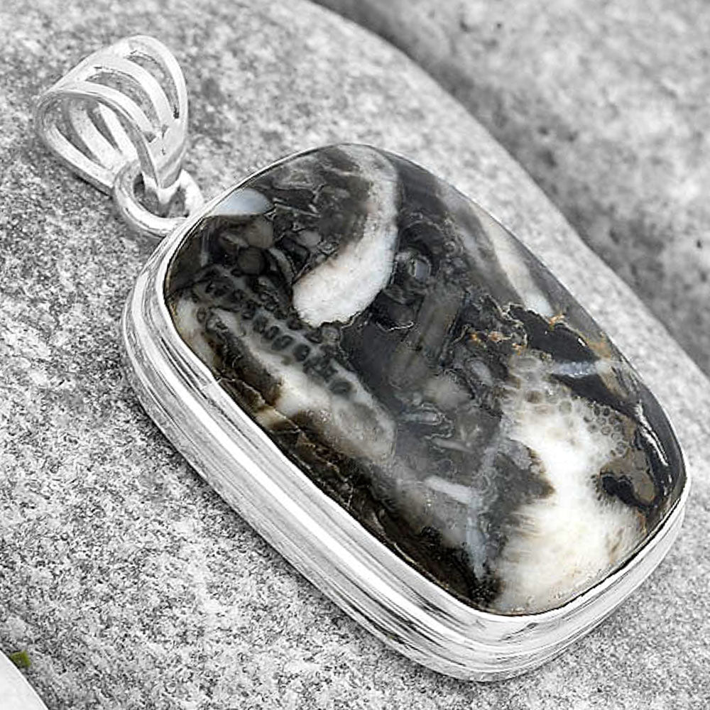 Natural Mexican Cabbing Fossil Pendant P-1050 SDP129714