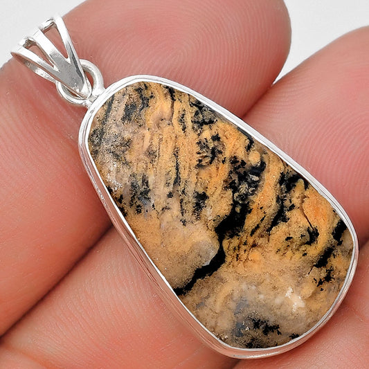 Natural Rose Plume Agate Pendant P-1050 SDP129722