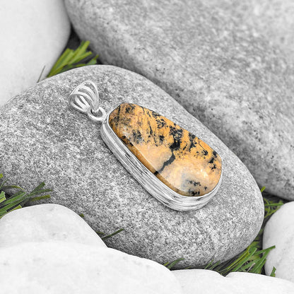 Natural Rose Plume Agate Pendant P-1050 SDP129722