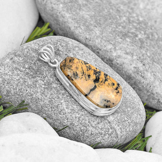 Natural Rose Plume Agate Pendant P-1050 SDP129722