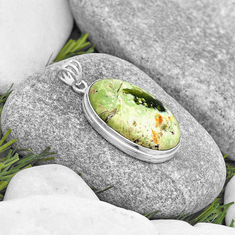 Natural Chrome Chalcedony Pendant P-1050 SDP129727