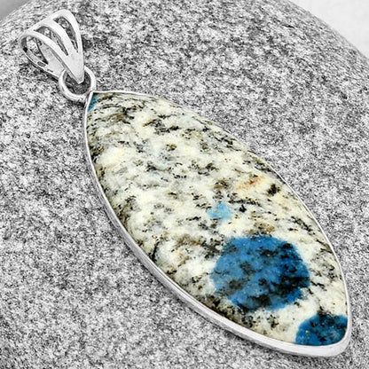 Natural K2 Blue - Azurite In Quartz Pendant P-1001 SDP129820