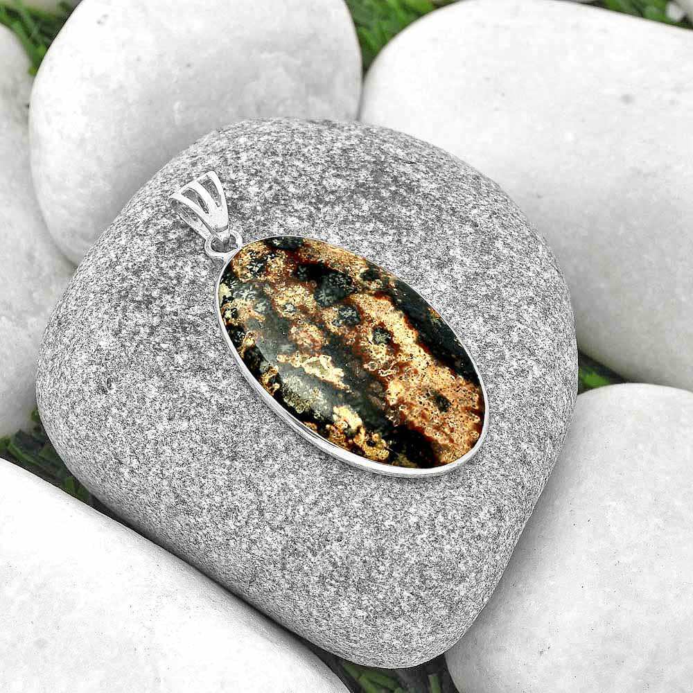 Natural Viper Skin Jasper Pendant P-1001 SDP129918